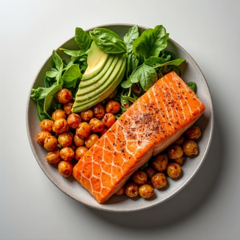 Spicy Roasted Salmon Power Bowl