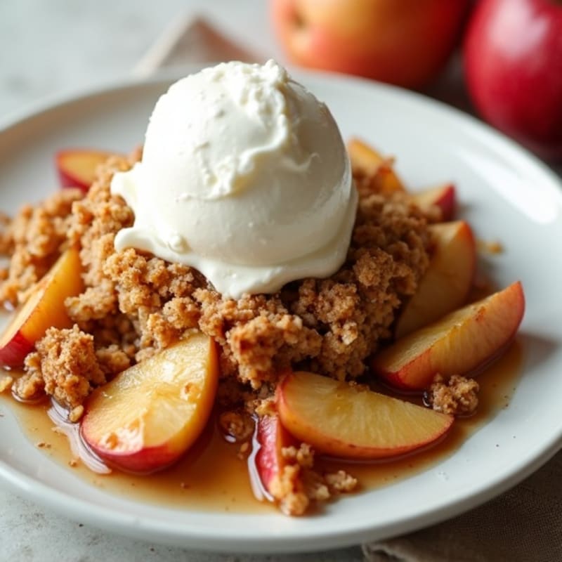 Cinnamon-Spiced Oat and Almond Apple Crumble