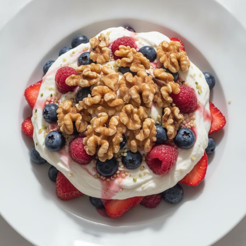 Greek Yogurt Protein Parfait with Mixed Berries