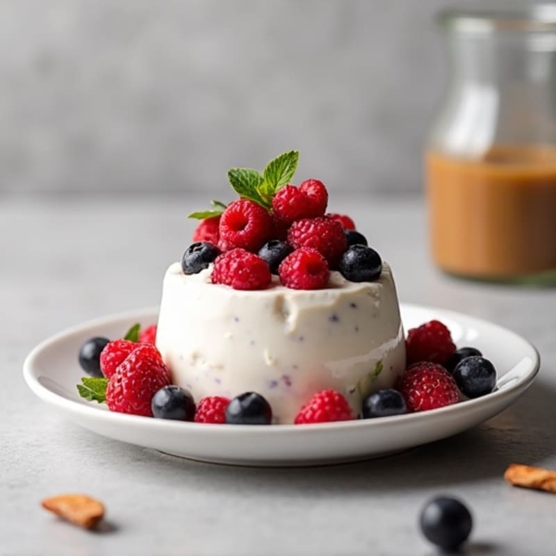 Greek Yogurt Protein Mousse with Mixed Berries
