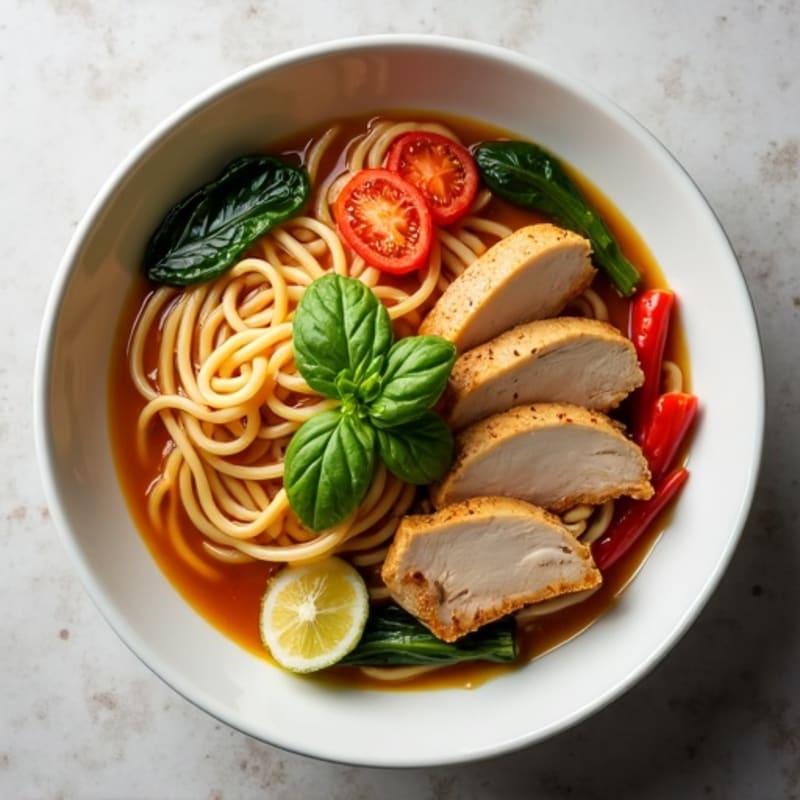 Garlic-Ginger Chicken Fresh Vegetable Ramen