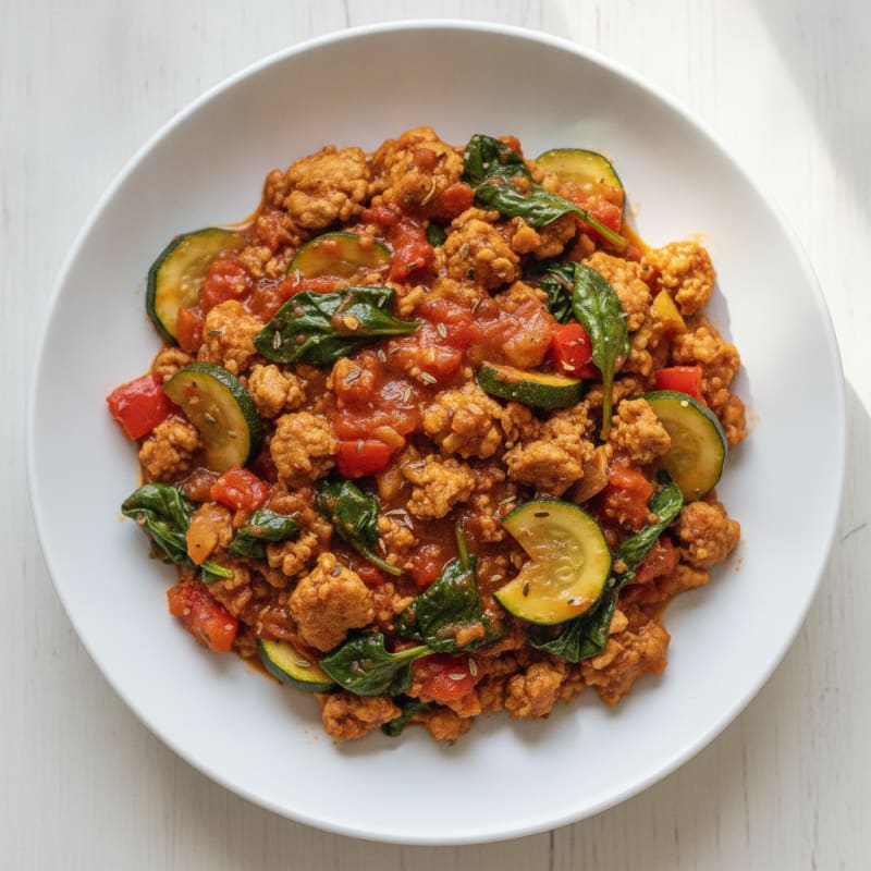 Savory Ground Turkey Skillet