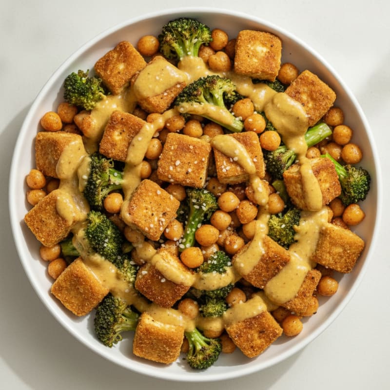 Roasted Vegetable and Chickpea Bowl