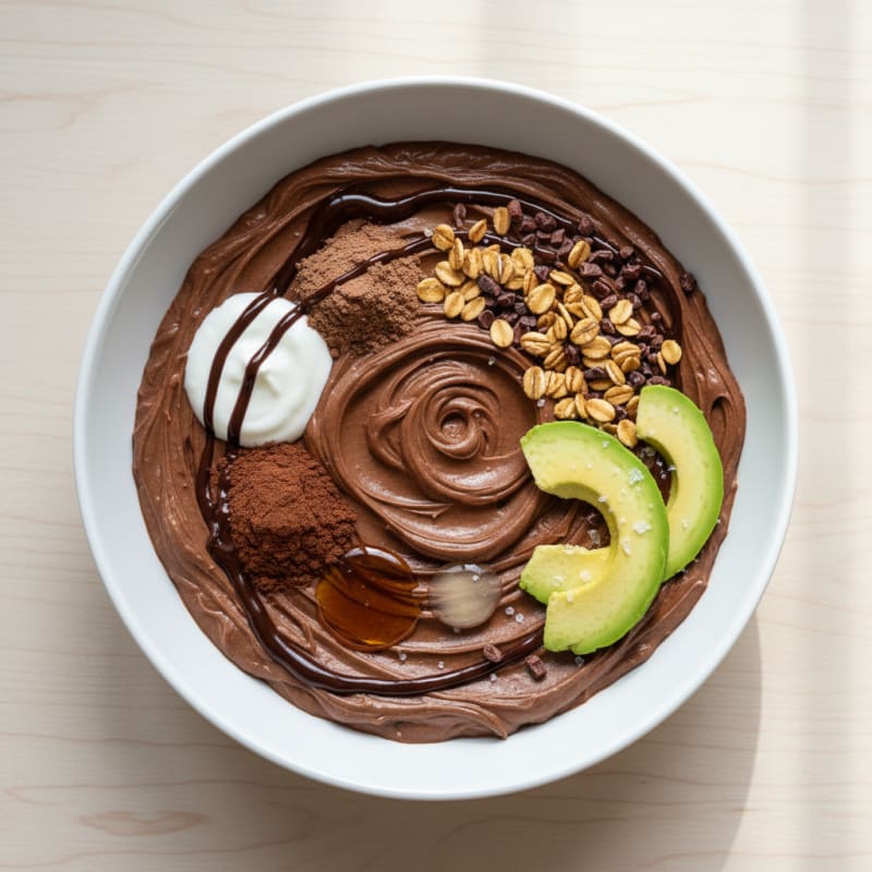 Chocolate Avocado Protein Pudding