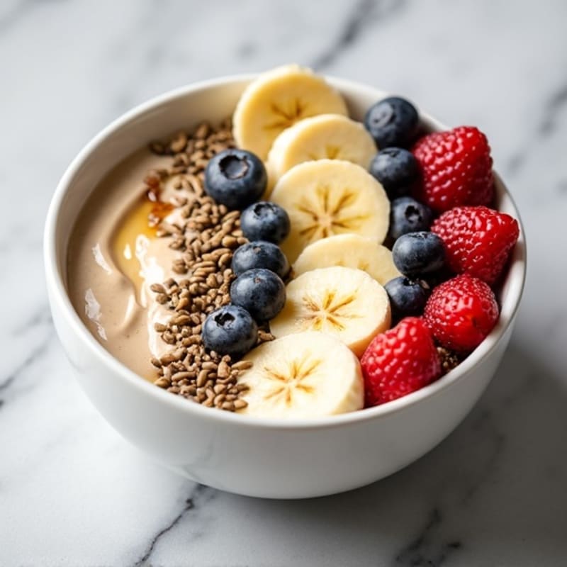 Creamy Greek Yogurt Bowl with Almond Butter and Chia Seeds