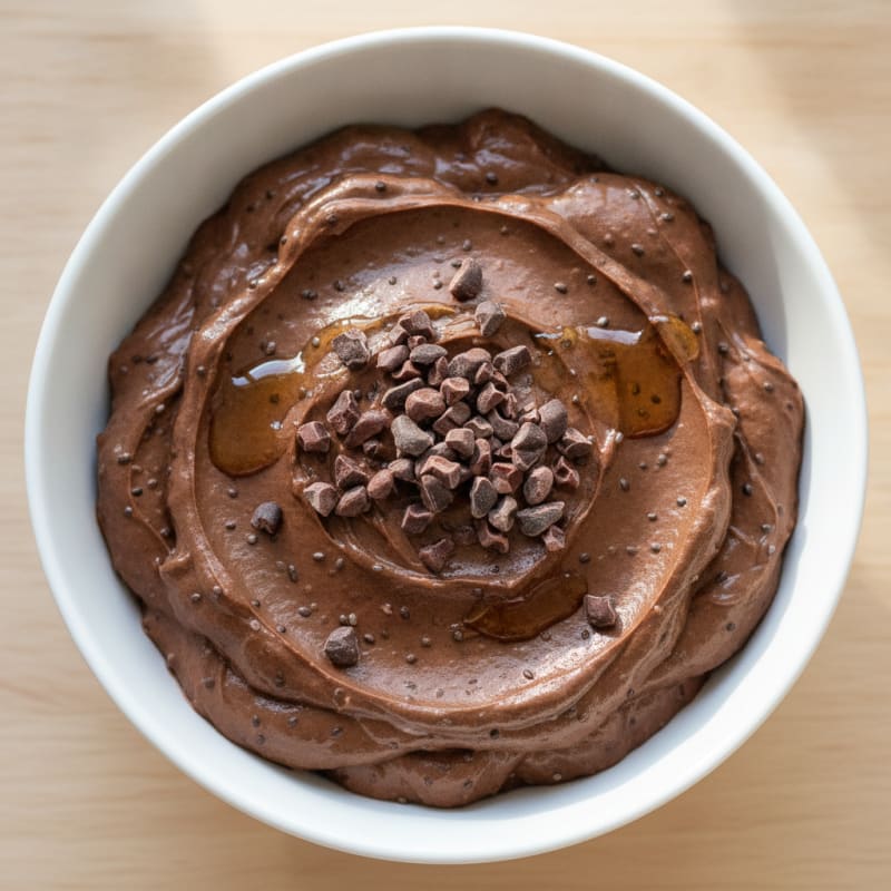 Silky Chocolate Protein Pudding with Greek Yogurt