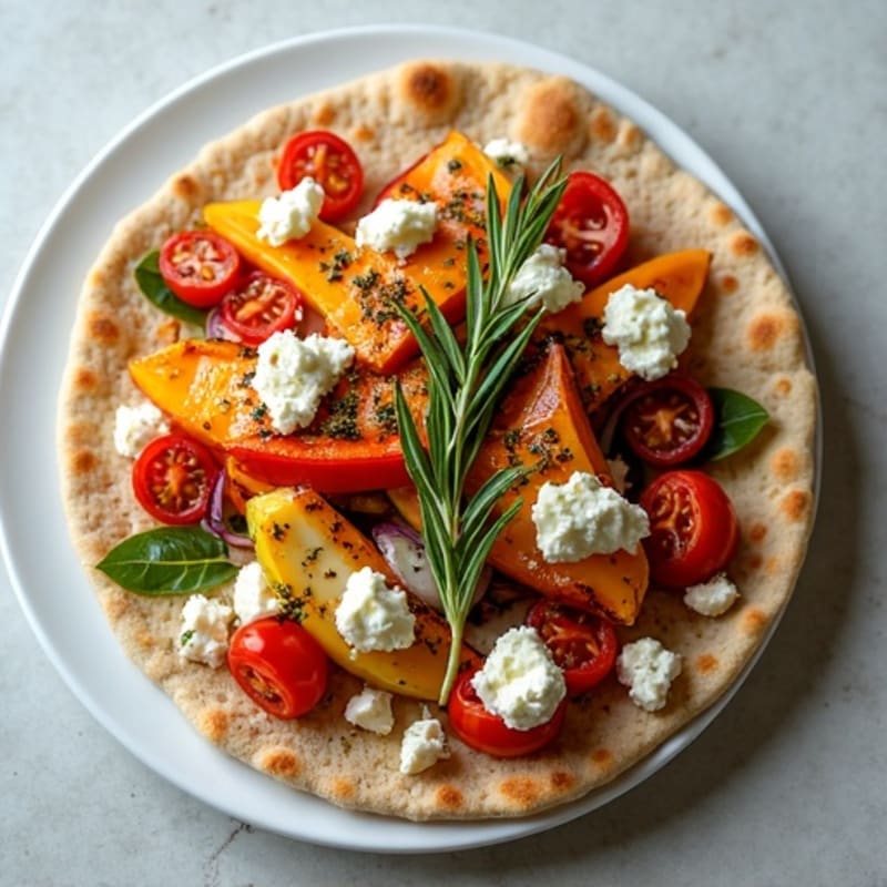 Herb-Roasted Vegetable and Goat Cheese Flatbread