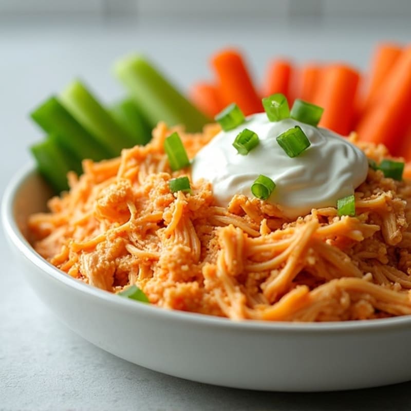 Creamy Greek Yogurt Buffalo Chicken Dip