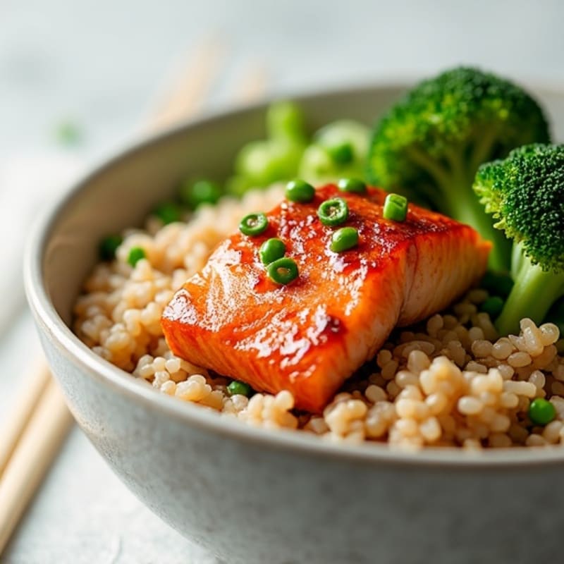 Ginger-Soy Glazed Salmon Rice Bowl