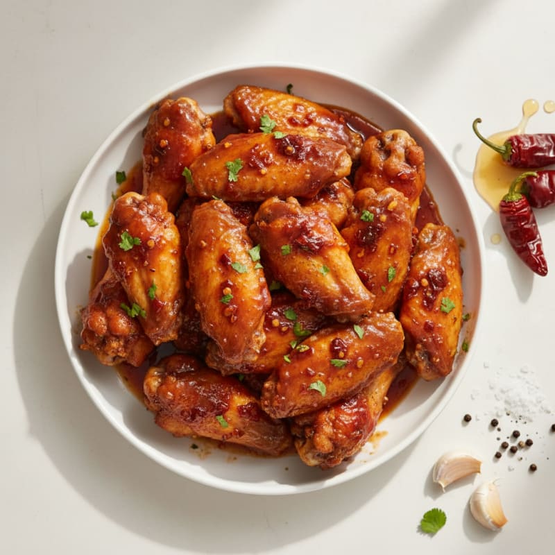 Crispy Honey-Chipotle BBQ Chicken Wings