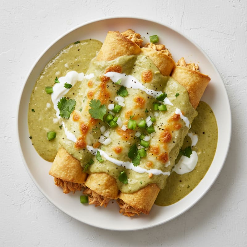 Creamy Chili Chicken Enchiladas