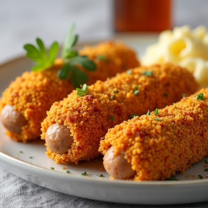 Crispy Cornmeal-Crusted Chicken Sausage