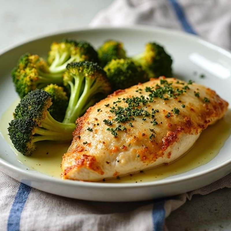 Sheet Pan Lemon Herb Chicken and Crispy Broccoli