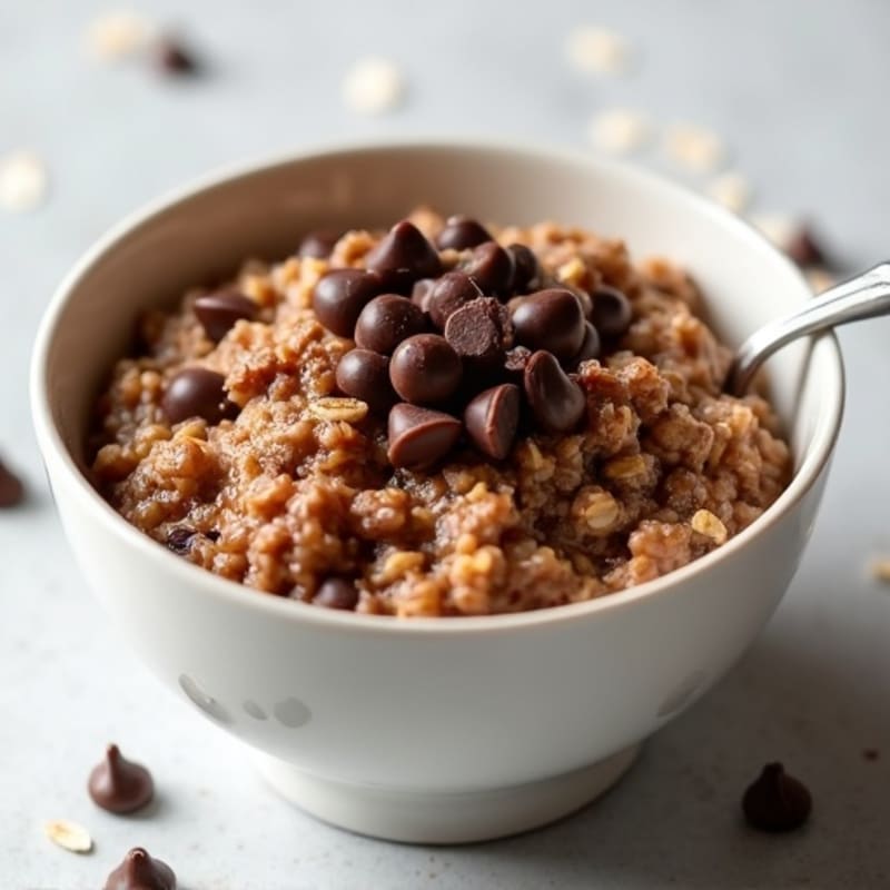 Warm Chocolate Chip Protein Baked Oats