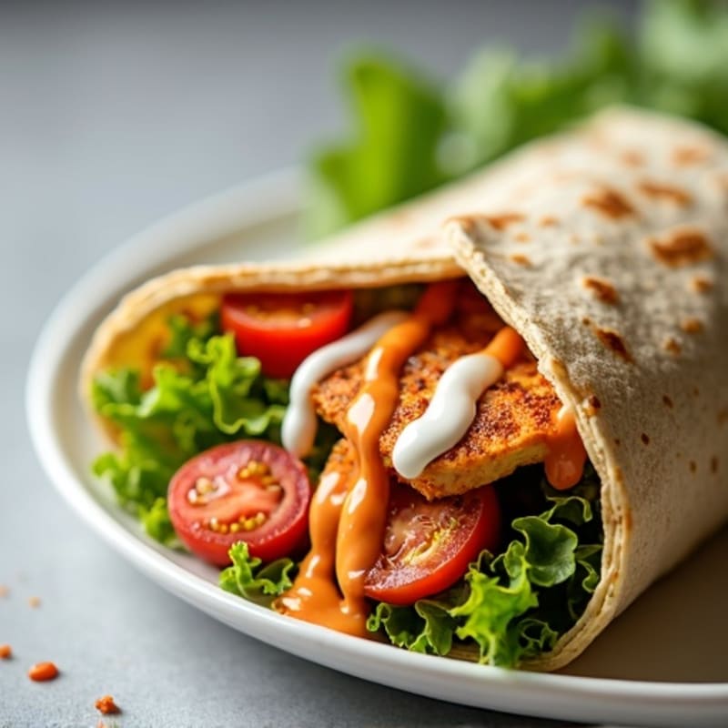 Healthy Buffalo Chicken Ranch Wrap