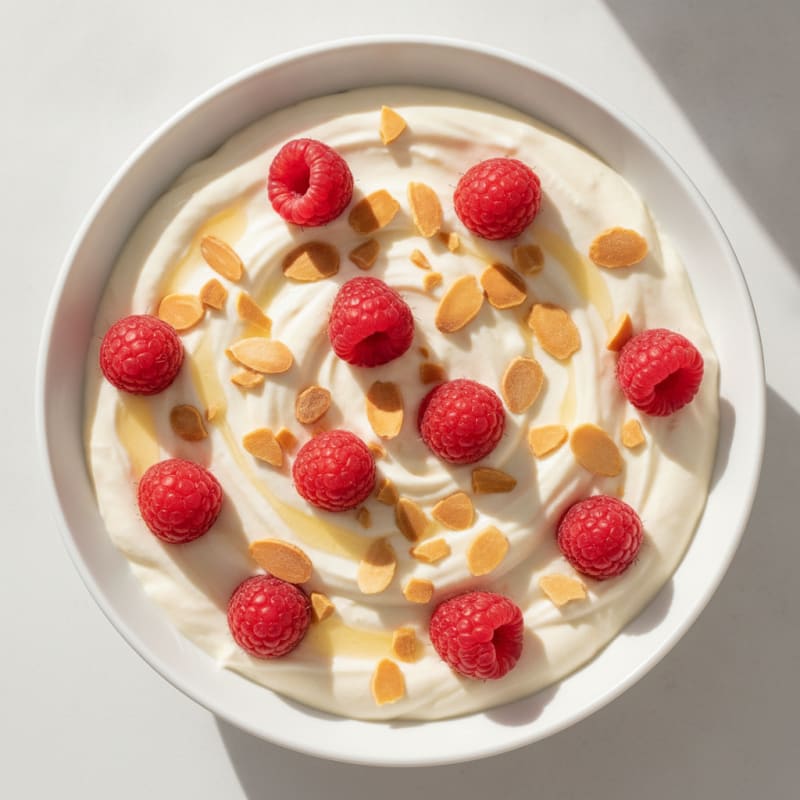 Silky Vanilla Protein Yogurt with Almonds