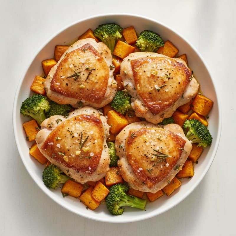 Garlic Herb Roasted Chicken Thighs