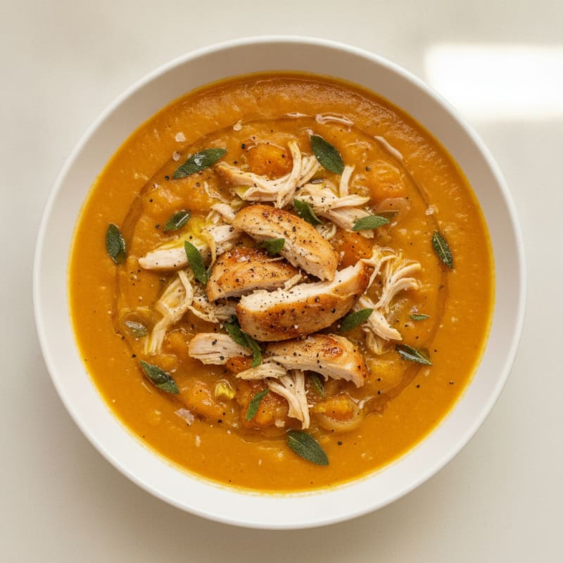 Roasted Butternut Squash and Sage Soup