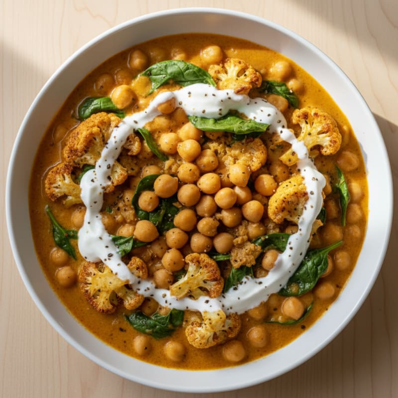 Roasted Vegetable and Chickpea Curry
