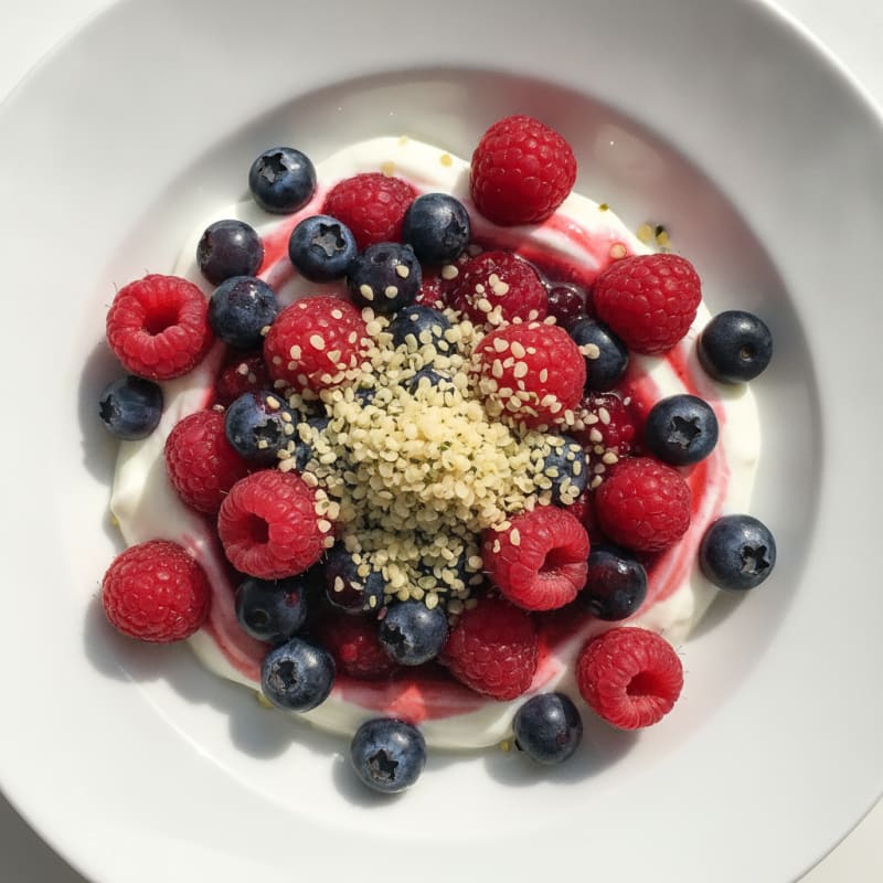 Greek Yogurt Protein Parfait with Mixed Berries