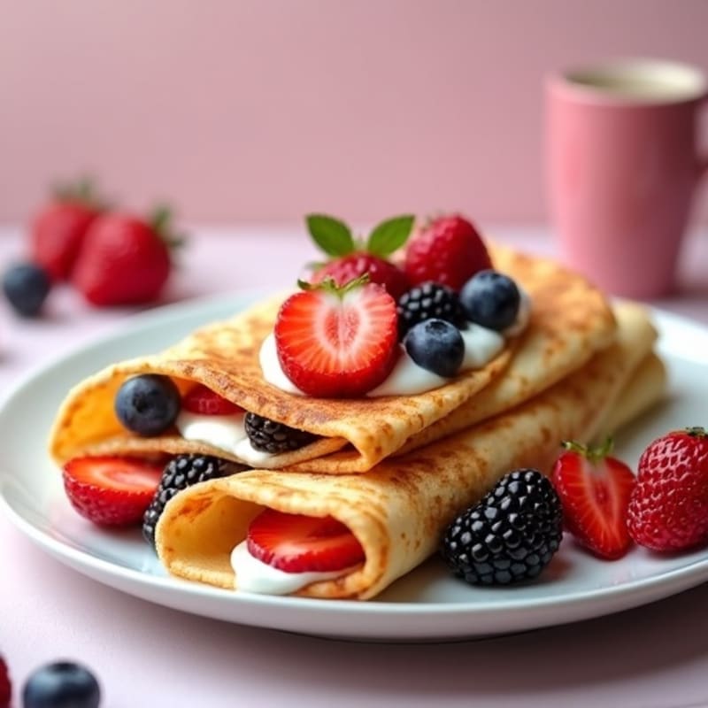 Soft Gluten-Free Berry Crepes