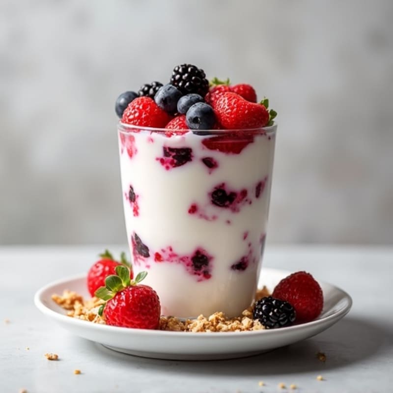 Creamy Greek Yogurt Protein Parfait with Mixed Berries