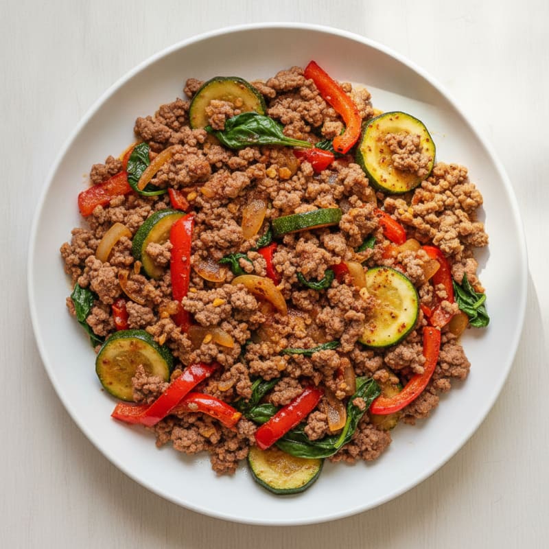 Savory Ground Beef and Vegetable Skillet