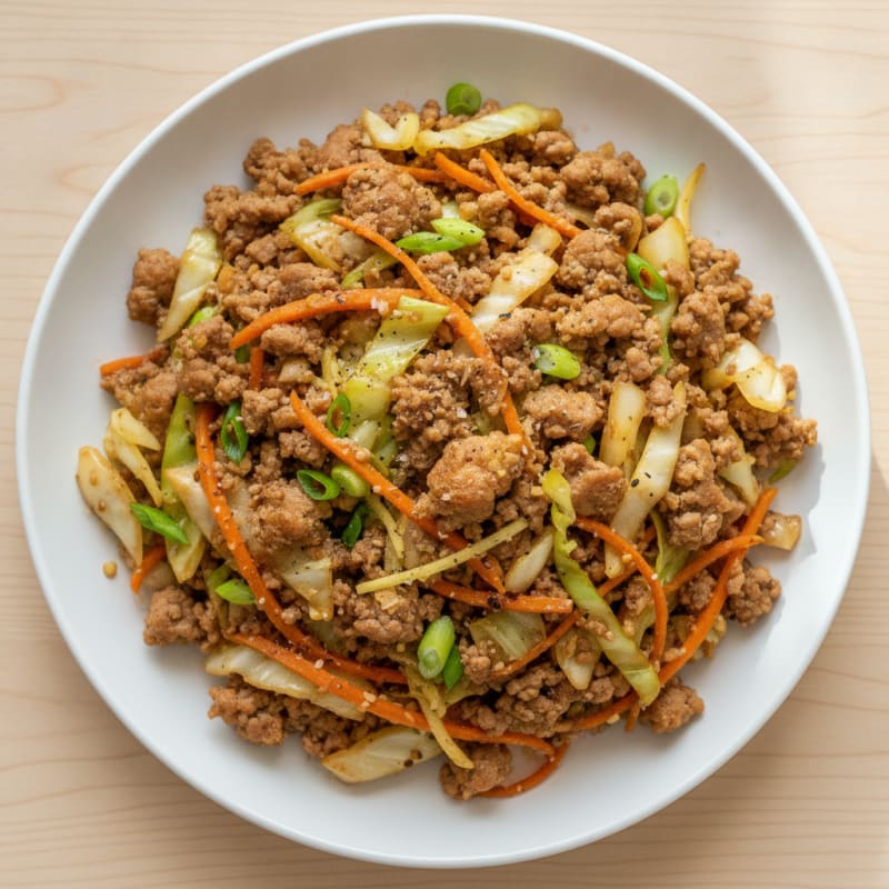 Ground Pork and Cabbage Stir-Fry