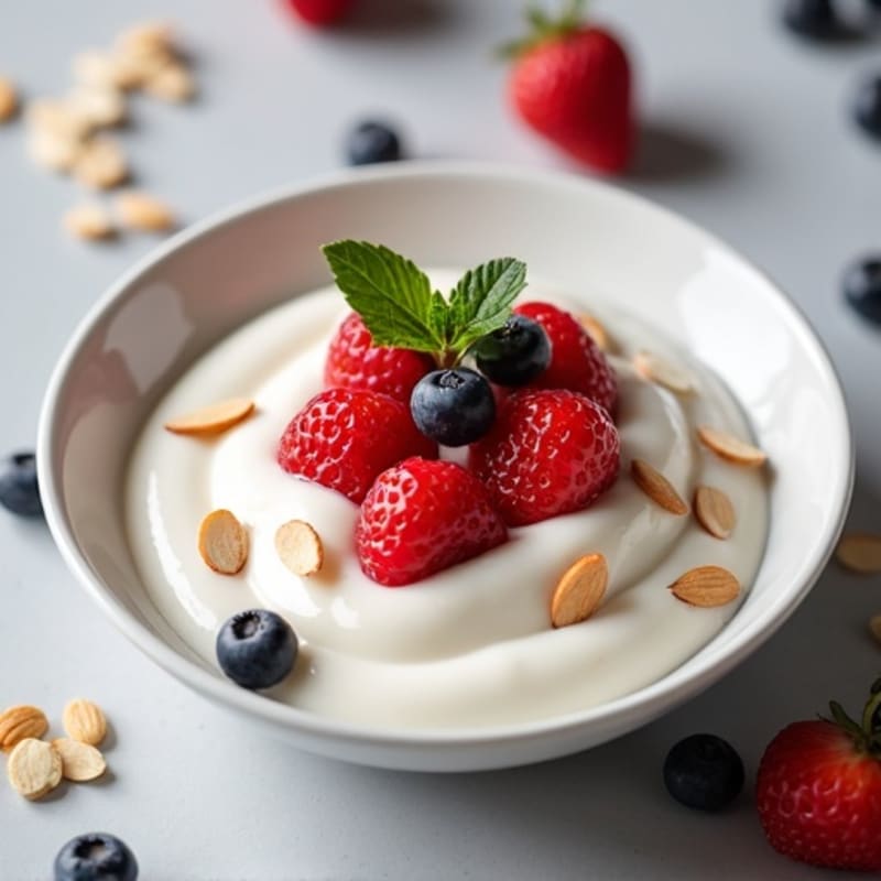 Silky Greek Yogurt Protein Pudding with Berries