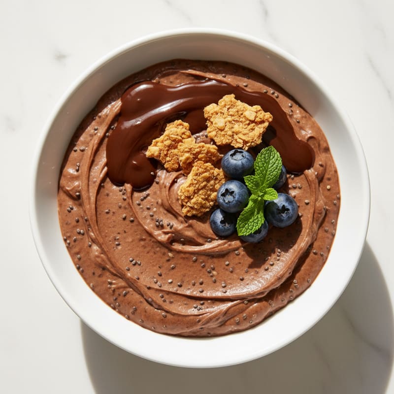Chocolate Protein Pudding with Chia Seeds