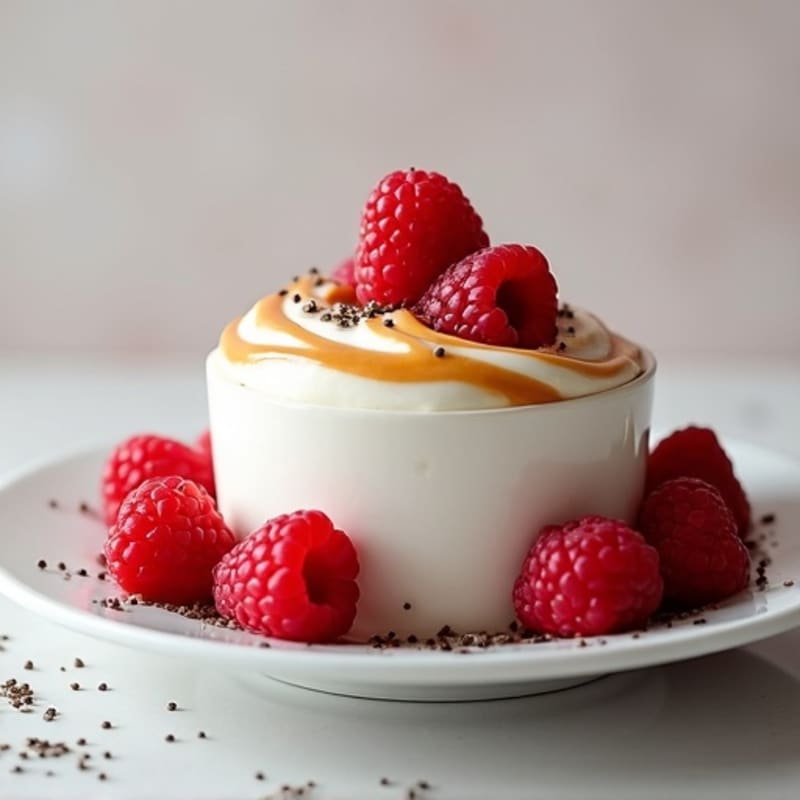Silky Protein Greek Yogurt Mousse with Almond Butter Swirl
