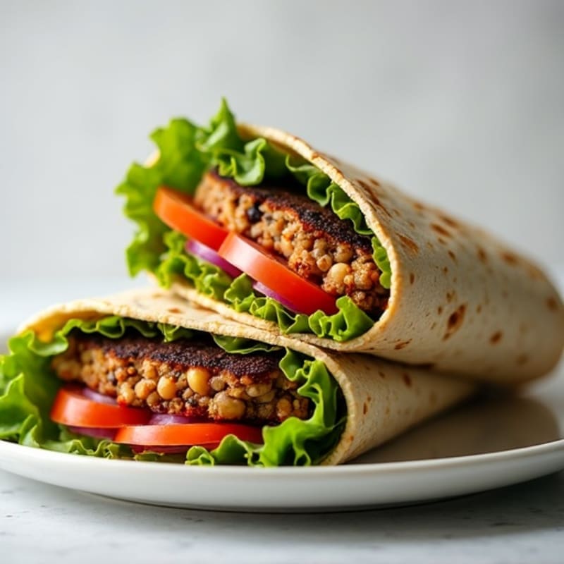 Fresh Veggie Burger Wraps