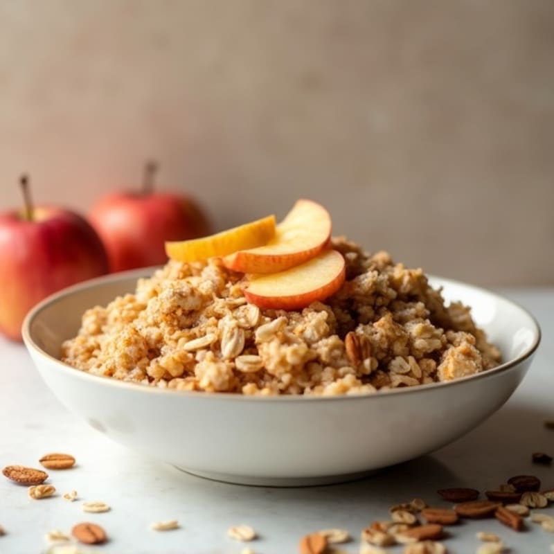 Baked Cinnamon Apple Protein Oatmeal