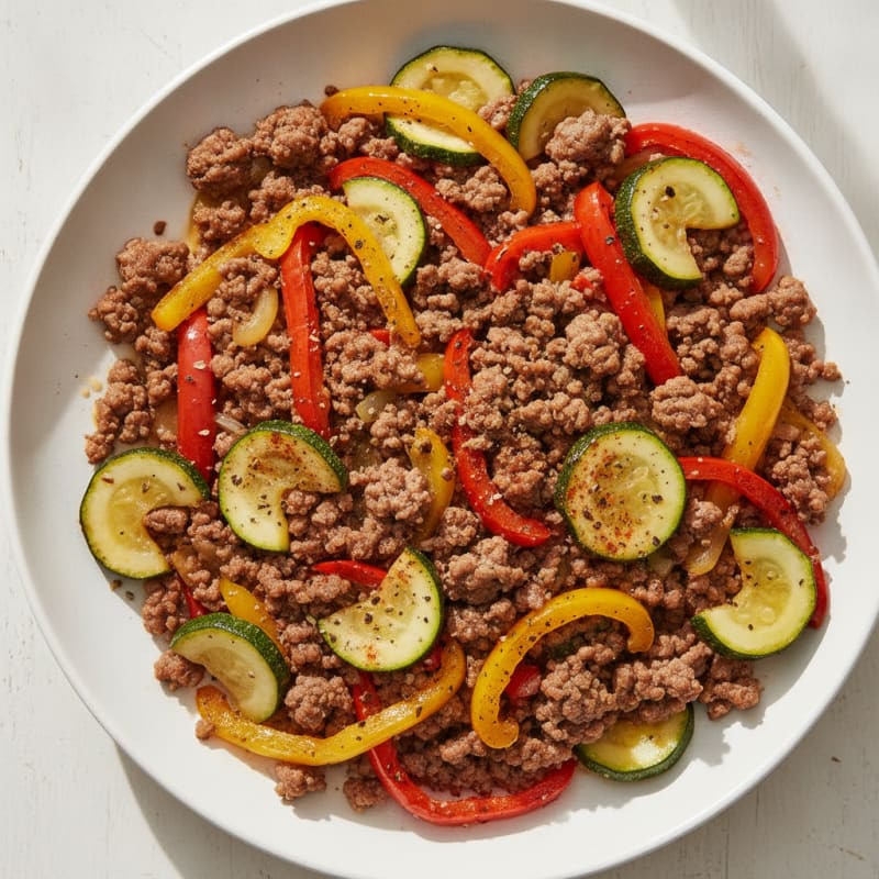 Savory Extra Lean Beef and Zucchini Skillet