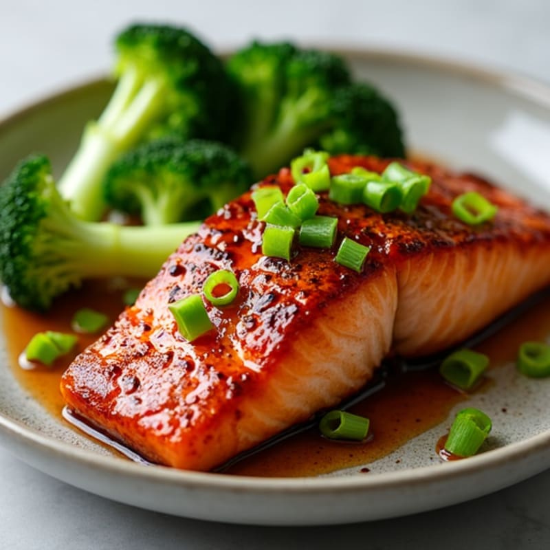 Sweet-Sticky Glazed Teriyaki Salmon