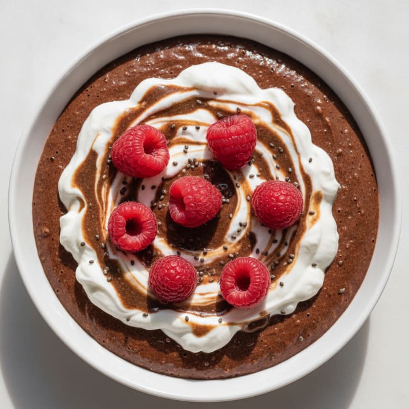 Silky Chocolate Protein Pudding with Greek Yogurt
