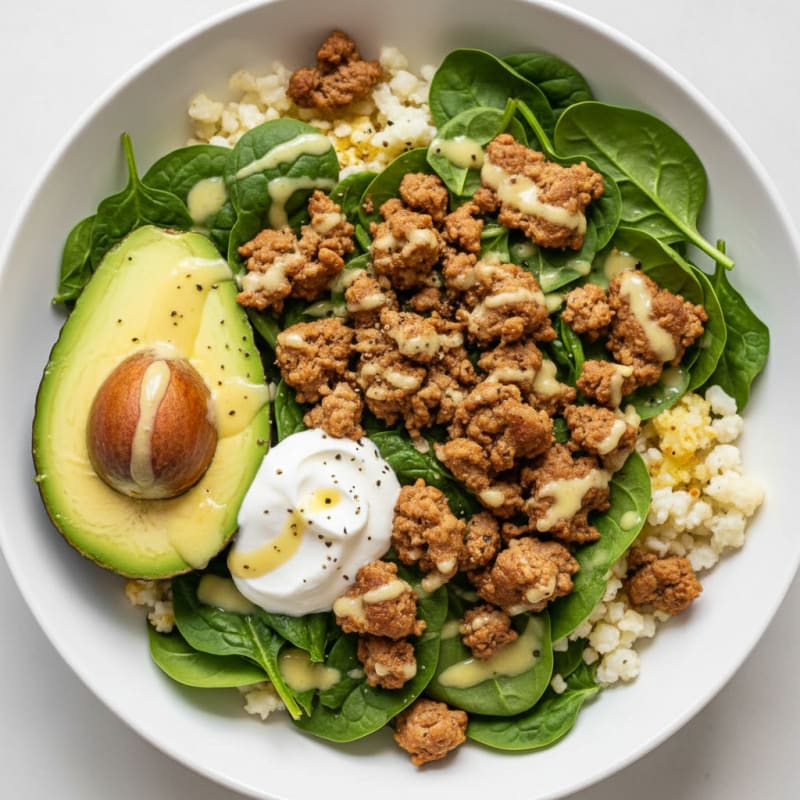 Ground Turkey & Spinach Power Bowl