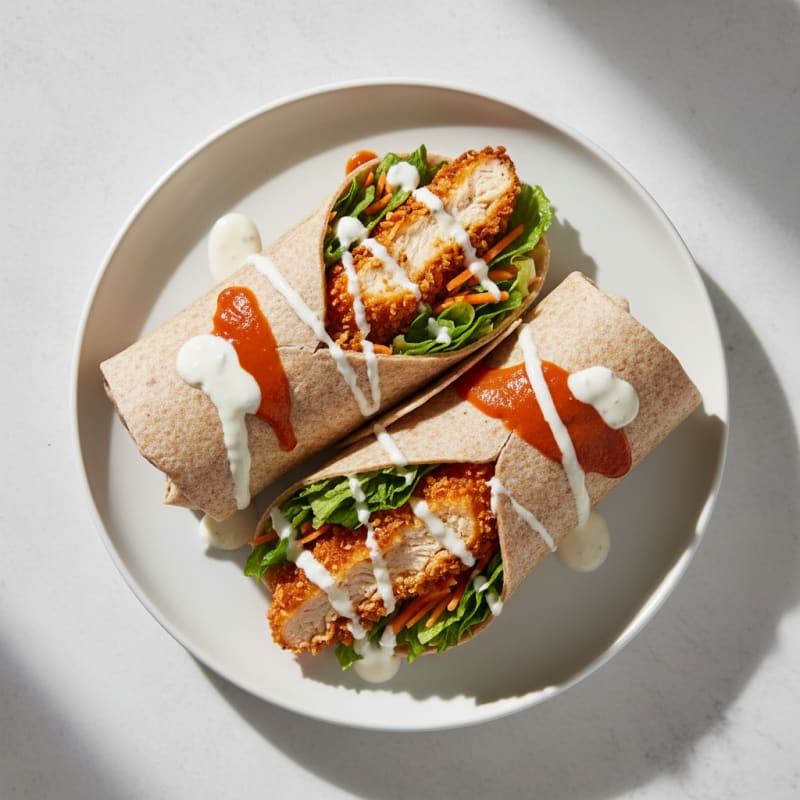 Crispy Buffalo Ranch Chicken Wraps