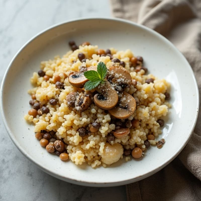 Creamy Wild Mushroom Cauliflower Risotto