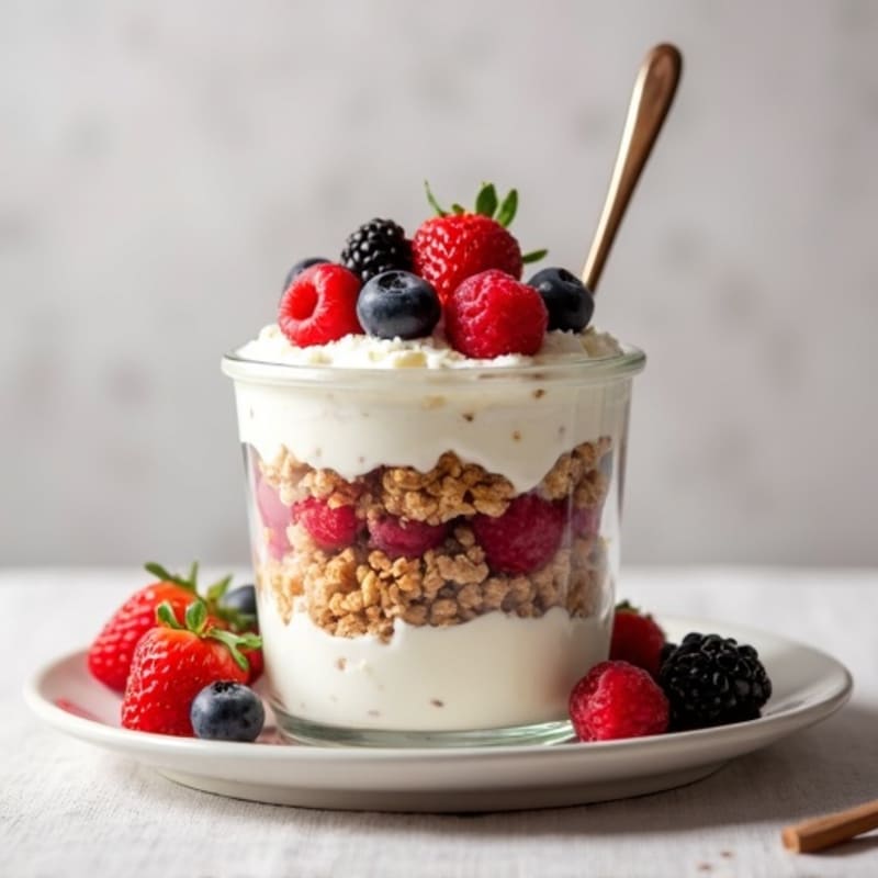 Silky Cottage Cheese and Berry Protein Parfait