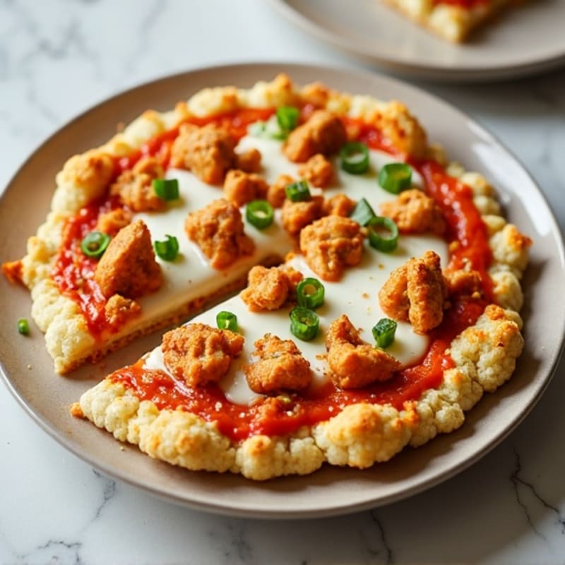 Crispy Buffalo Chicken Cauliflower Crust Pizza