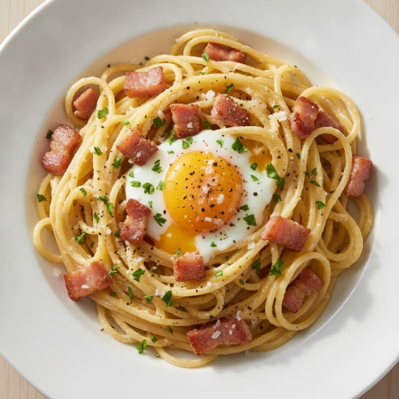 Classic Carbonara with Pancetta and Egg