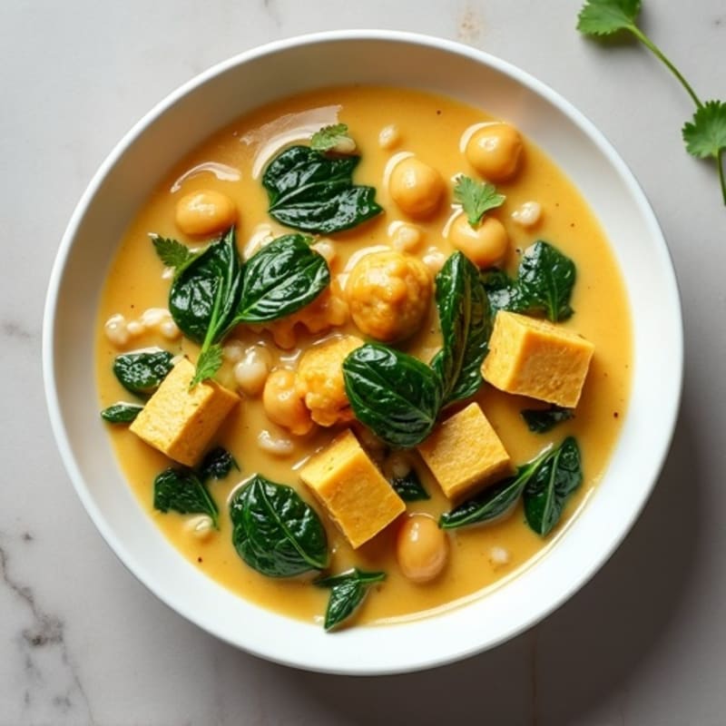 Creamy Coconut Chickpea and Spinach Curry