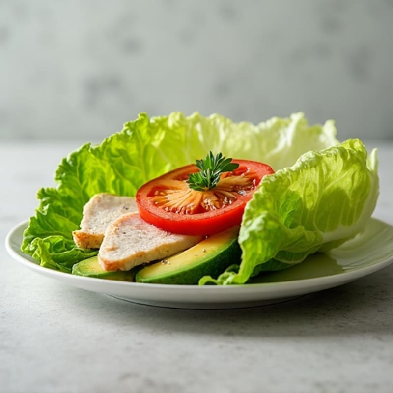 Creamy Avocado Turkey Lettuce Wrap