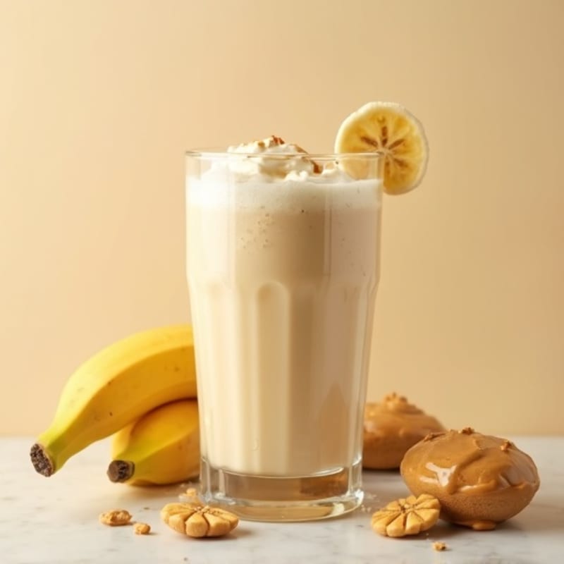 Creamy Protein Shake with Banana and Peanut Butter