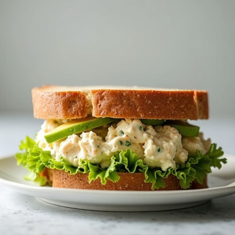 Healthy Creamy Chicken Salad Sandwich