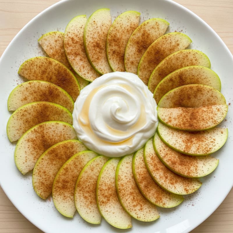 Apple Slices with Cinnamon Dusting