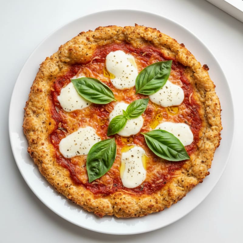 Golden Crispy Margherita Pizza