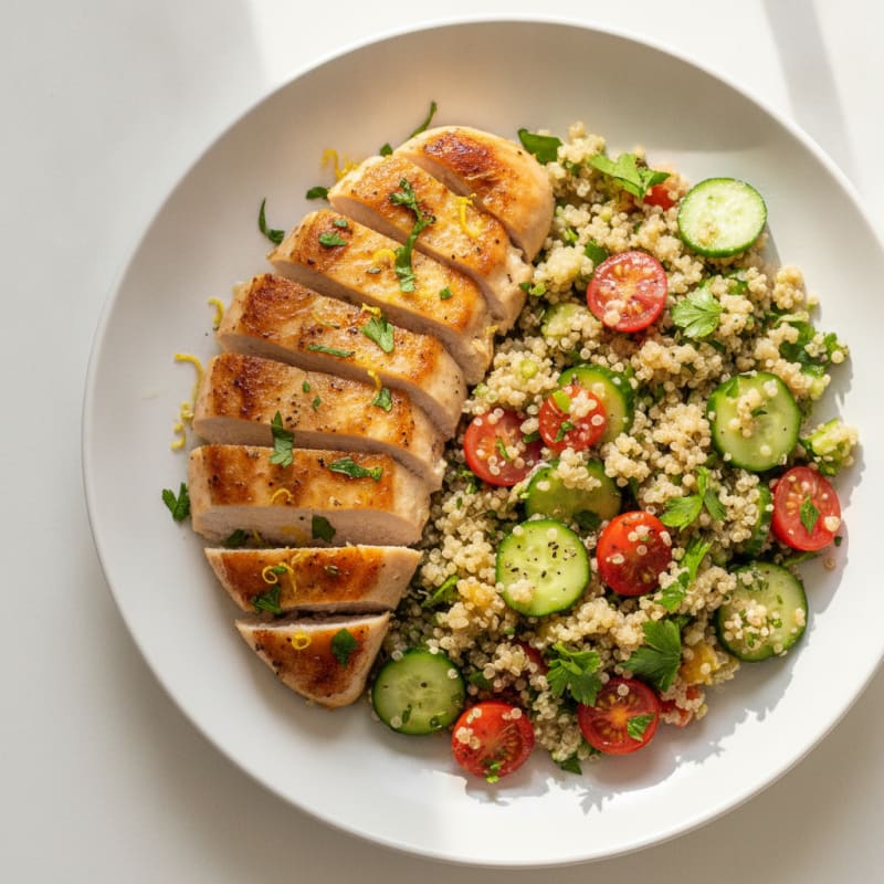 Lemon-Herb Chicken with Quinoa Salad