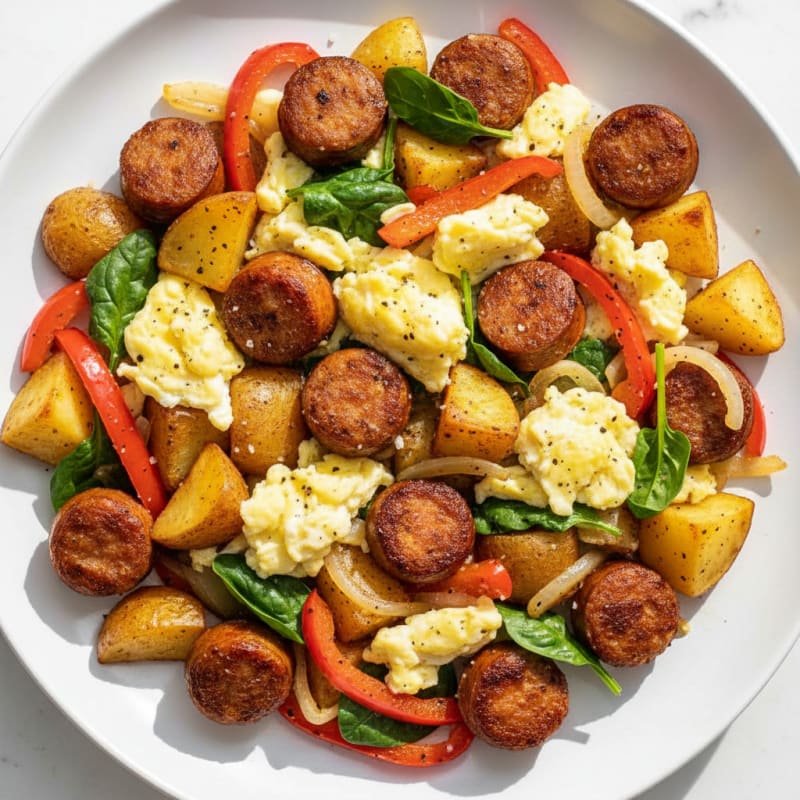 Golden Potato and Sausage Breakfast Skillet